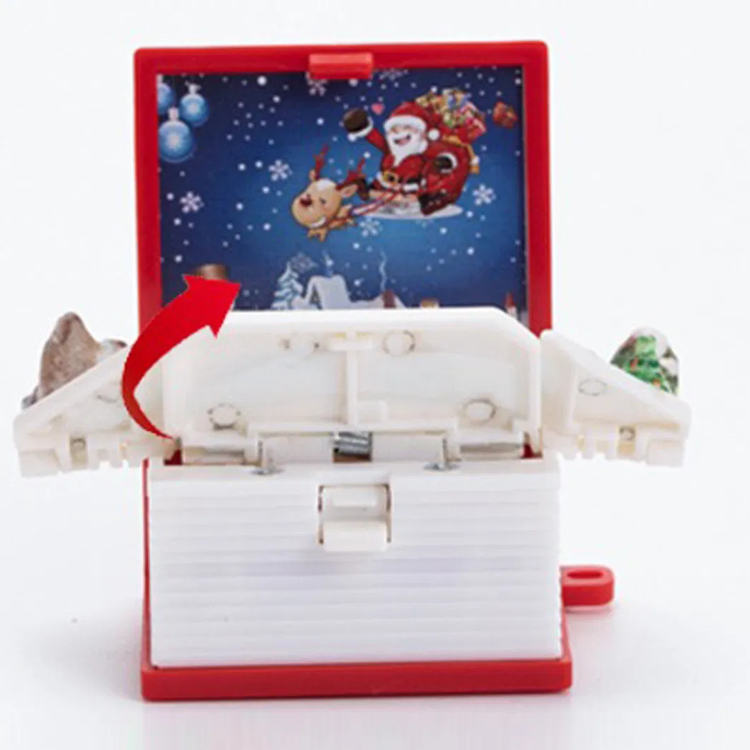 3D Pop-up Foldable Magic Book Design Keychain X-Mas Christmas Series-Red Color