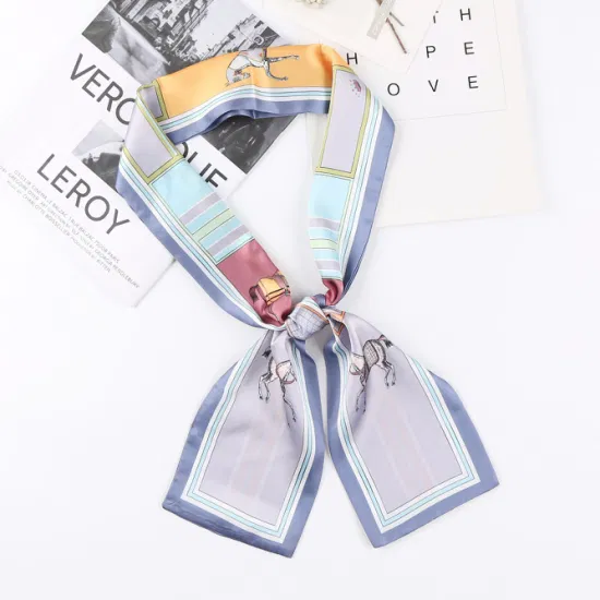 14X145 см модный роскошный шелковый атласный шарф шелковая лента для волос повязка для волос сумка группа